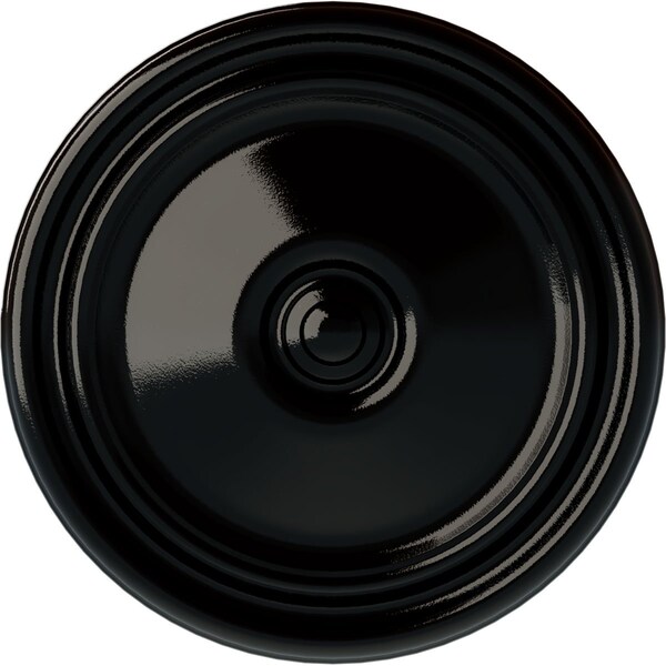 Ekena Millwork Reece Ceiling Medallion (Fits Canopies up to 2 3/8"), Hand-Painted Black Pearl, 12"OD x 1 3/4"P CM12REBPS - main